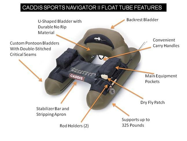 Oversized Caddis Sports Navigator II Float Tube – Float Tube Fishing